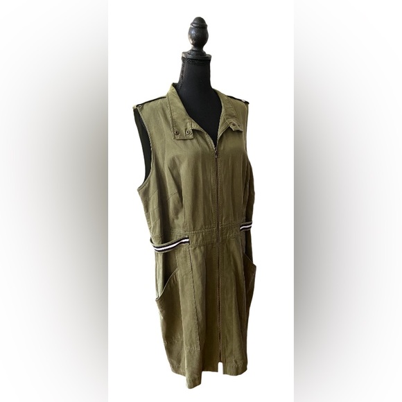 Plenty by Tracy Reese: Military Green Utility Dress - Picture 7 of 17